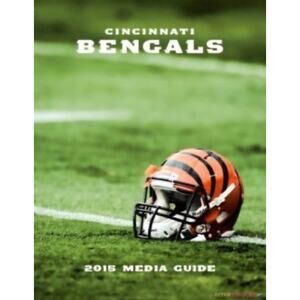 Cincinnati Bengals 2015 Media Guide NFL Football Cover On 12x8in Metal Sign